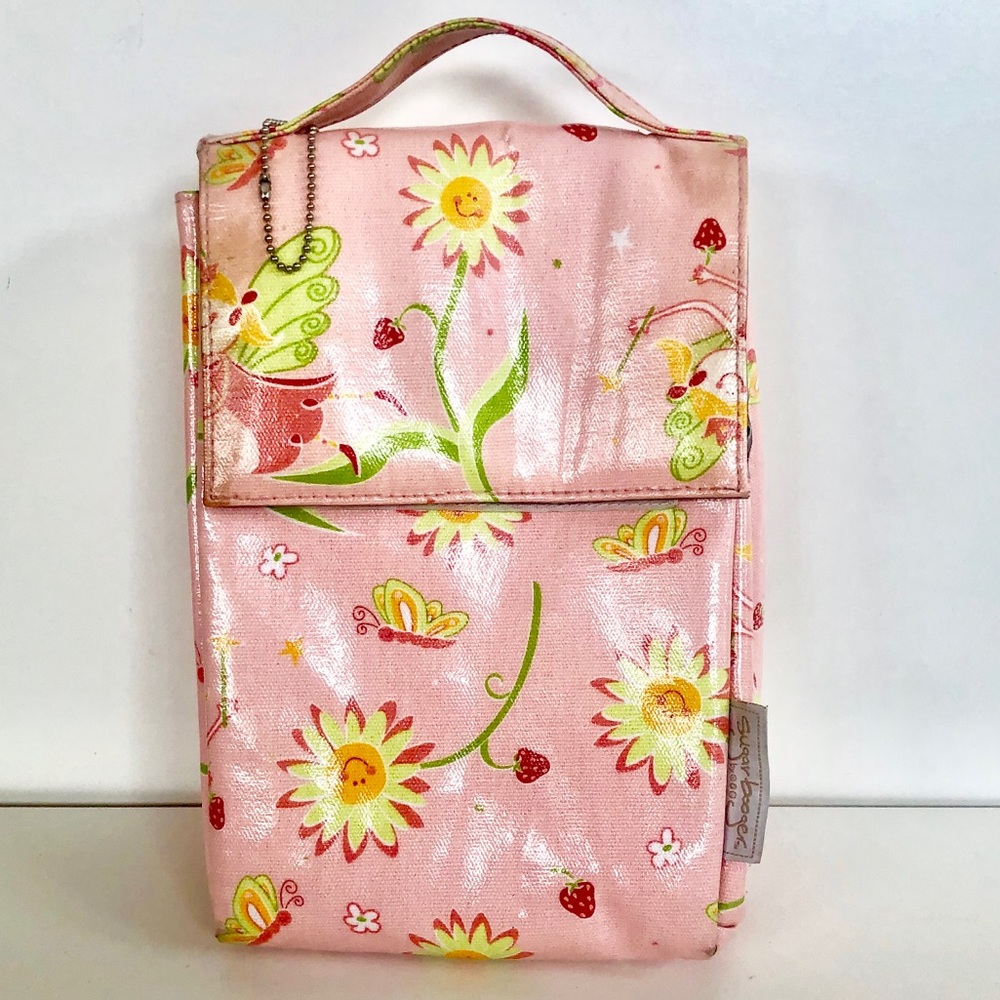 Pink Floral Kids Lunch Bag with Handle